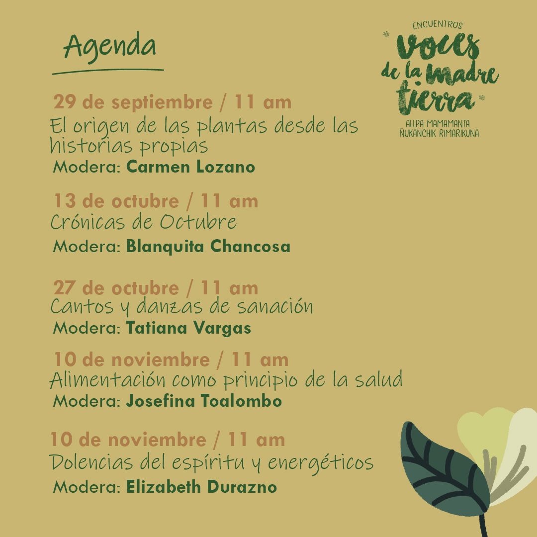 Agenda Encuentro de la Madre Tierra